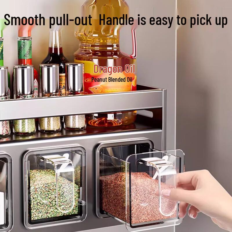Cloud Frost 3-Tier Multifunctional Drill-Free Spice Rack