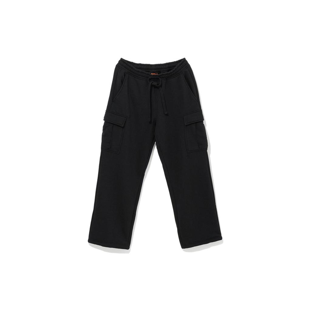 New Era Solid Color Drawstring Cargo Pants Men bottoms Black 13338538