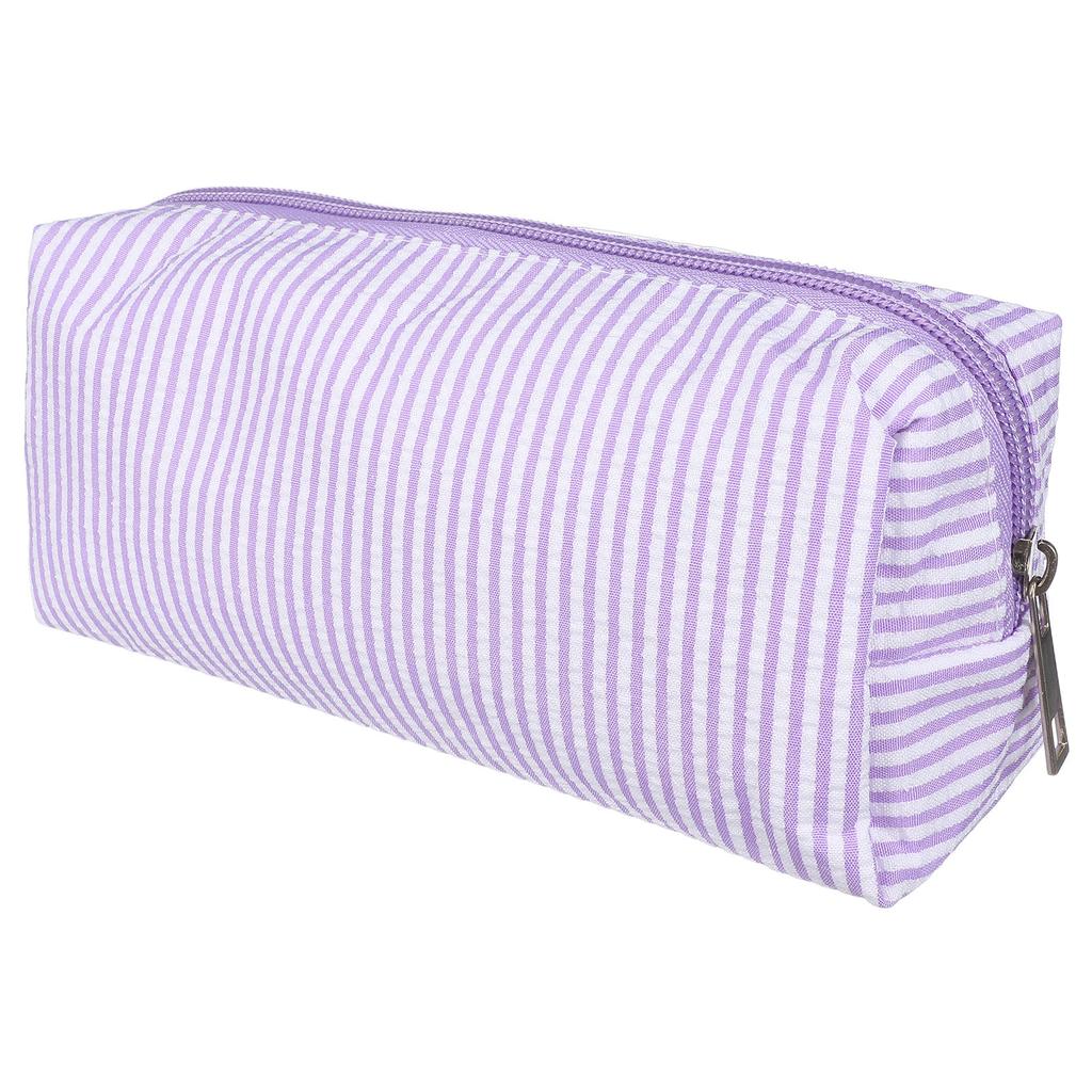 Premium Striped Pencil Bag Roomy Compartment Efficient Organization for Office School Supplies Travel Essential Portable
