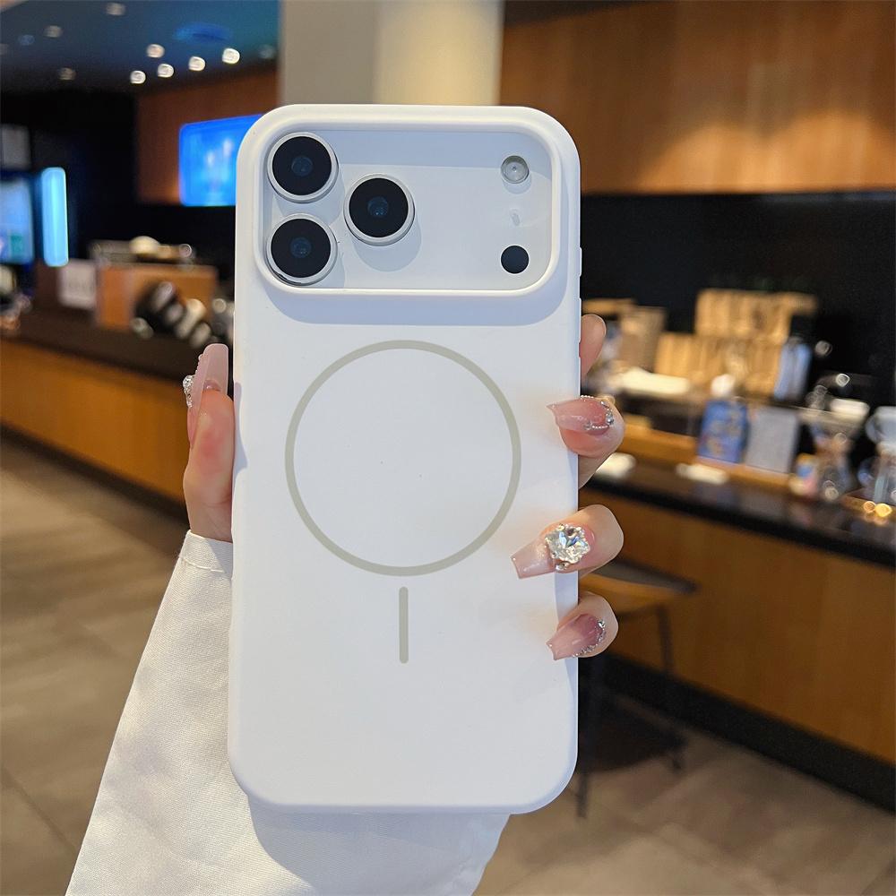 Luxury Hight Quality Liquid Silicone Phone Case for IPhone 15 16 17 Pro Max Air for Magsafe Wireless Charging Cover for Apple 14 13 12