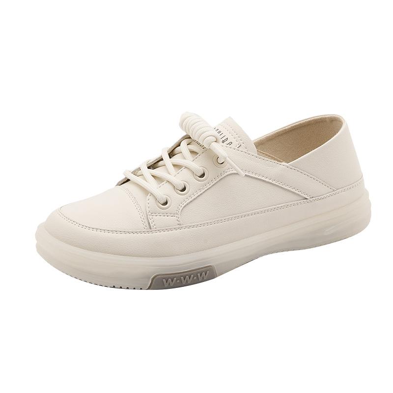2025 new leather little white shoes women's spring and autumn soft leather Korean version casual board shoes women's casual shoes female student shoes
