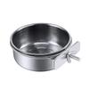 Stainless Steel Bird Bowls Parrot Feeding Bowl Cage Cup Hanging Bowl Clamp-on Water Drinker Pet Food Dish Parrot Rabbit Hamster
