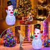 5FT Christmas Inflatable Snowman Model Decor Built-in LED Light Glowing Xmas Blow Up Snowman Garden Yard Party Holiday Ornament