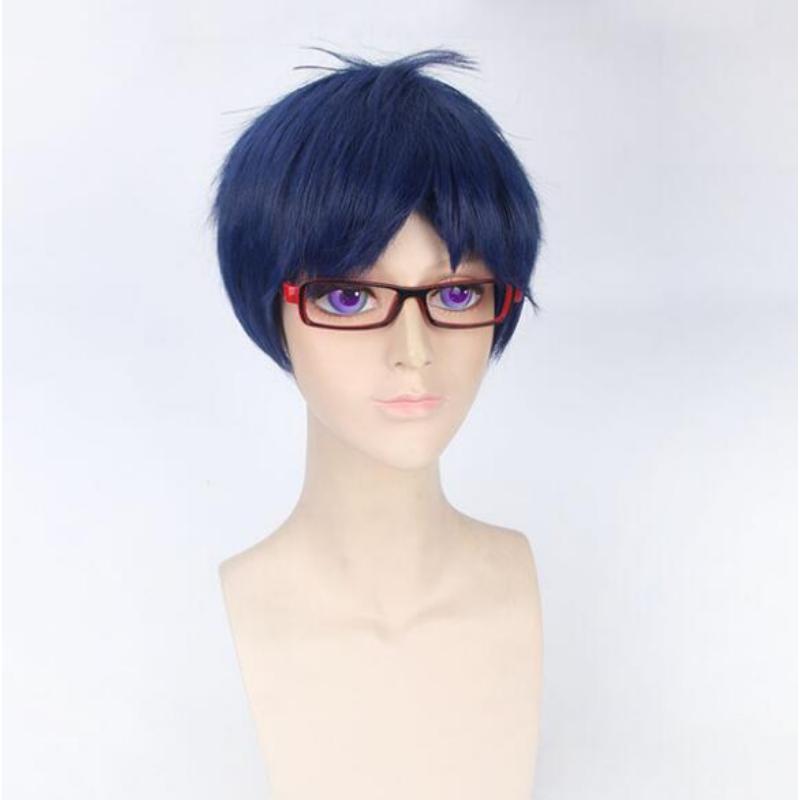 30CM kurze Perücke Anime kostenlos! Ryugazaki Rei Cosplay Kostüm Hitzebeständige Kunsthaar Männer Frauen Perücken ( Keine Brille )