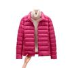 Down jacket women's new short light and thin thickened warm slim white duck down fashion coat