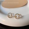 Silicone painless ear clips, no ear piercings, women's high-end earrings, niche temperament, pearl earrings clips, stud earbone clips.