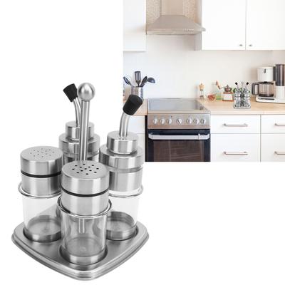 Seasoning Containers 304 Stainless Steel Condiment Pot Spice Jar Set for Kitchen Seasoning Pot Spice Container Spice Pot