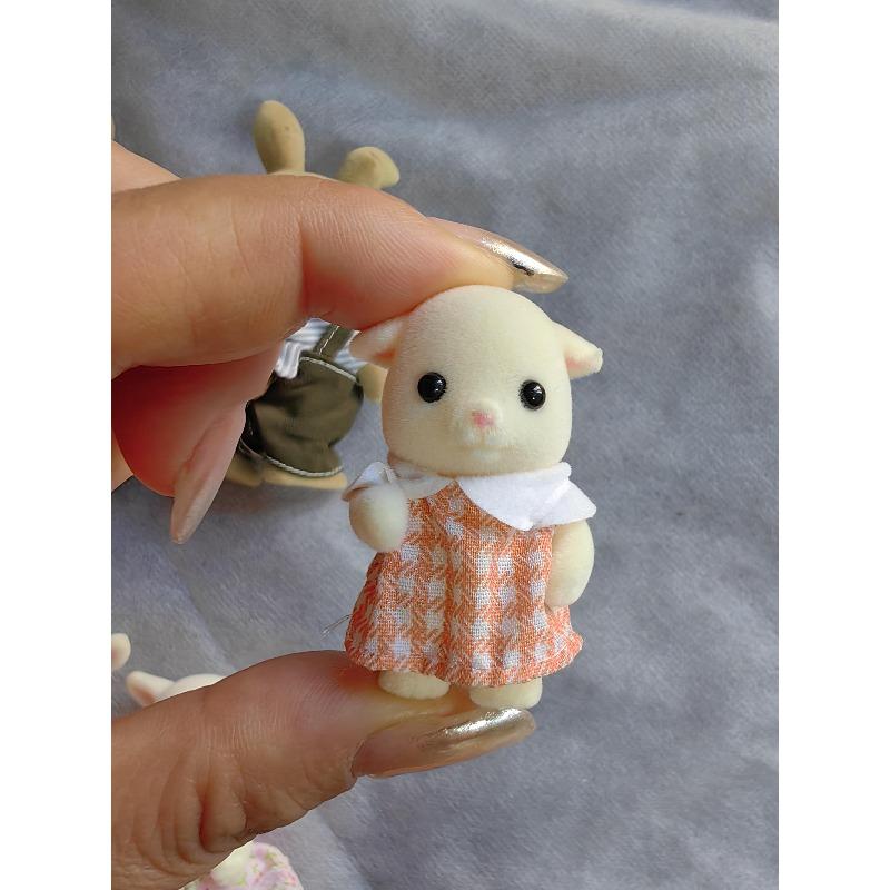Original Forest Animal Family 1:12 Mini Dollhouse Furniture Rabbit Bear Dog Cat Pets Figure Toy Dolls Kids Gift