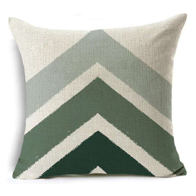 Green Pattern Decorative Cushion Cover Floral Pillow Cover for Car Sofa Decorative Pillow Cover Home Pillow