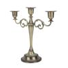 Metal Candle Holder 3 Arms High Gloss Retro Exquisite Candlestick Holder for Dining Tables Wedding Decoration