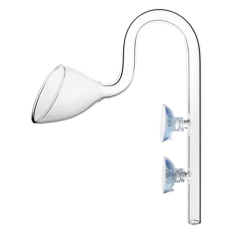 Aquarium Tank Outlet Water Outflow Lily Pipe Filter Accessories 10mm 13mm 17mm Transparent Glass with Suction Cups