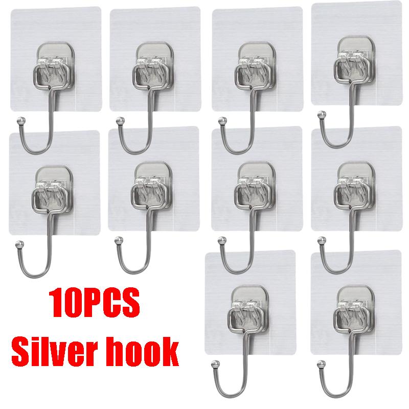 Multi-Function Multiple SpecificationsTransparent Strong Self  Adhesive Wall Hooks Multi-Purpose Wall Hook Key Holder