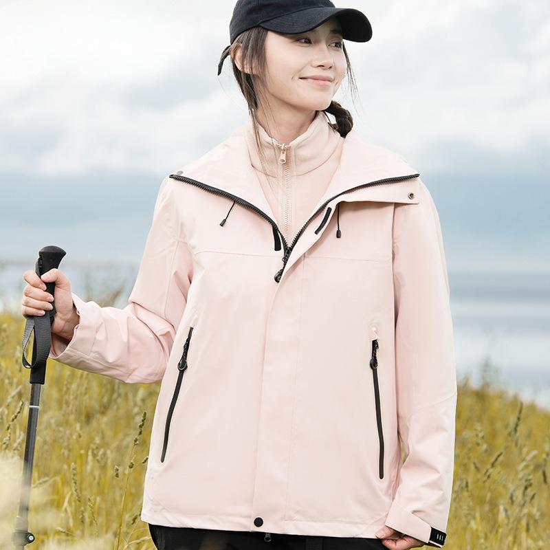 New Three-in-one Jacket with Detachable Fleece Lining, Mountaineering Jacket, Three-proof Jacket
