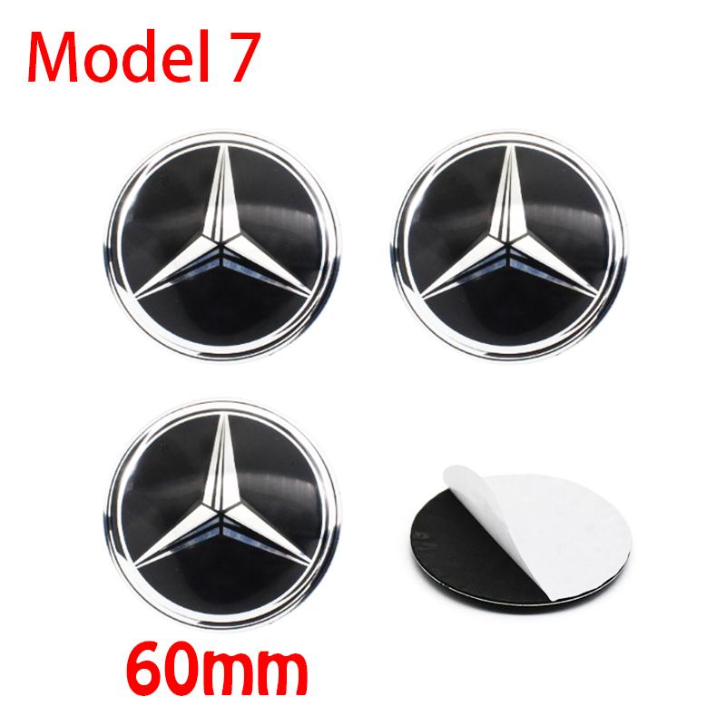 4Pcs 56mm 60mm 65mm Car Wheel Stickers Center Hub Cap Car Emblem Badge Decal For Mercedes Benz AMG W204 W205 W210 W211 W212 W213