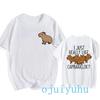 Fashion Capybara T Shirt Men/women EU Szie T-shirt Funny Capibara Harajuku Tees Tops Cartoon Mange Y2k 90s Grunge Tshirt Clothes