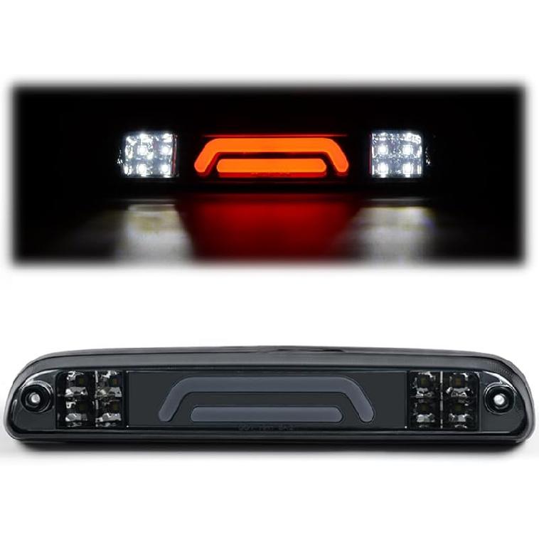 PIT66 3Rd Brake Light Compatible With 2004-2008 Ford F150 High Mount Center Rear Roof Third Cargo Light Parking Light Halogen Clear/Red Lens Tercera