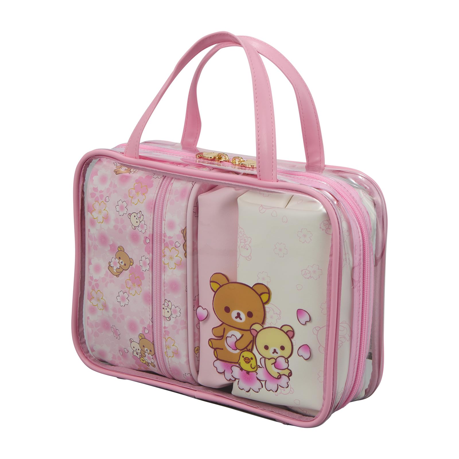 Набор дорожных косметичек Rilakkuma 7122 RK46. Розовая сакура