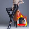 Casual Hohe Taille Verdickt Warme Damen Hosen Mode Schlank Passende Bleistift Hosen Streetwear Winter Schwarz Winddicht Hosen 29643