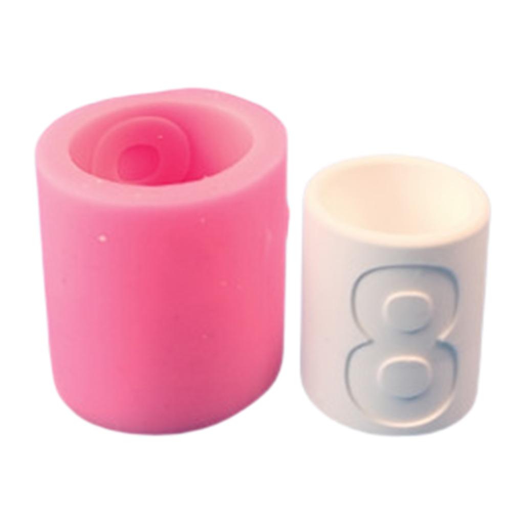 Unique Number Cement Candle Holders Handmade Cement Art Projects Silicone Mold for Crafters Artists and Enthusiasts