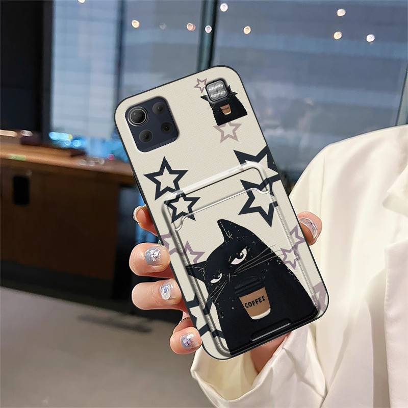 Back Cover Graffiti Phone Case For LG K92 5G/Q92 Card sleeve Card slot Card bag Cute Waterproof Durable Anti-knock TPU