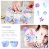 80Pcs Mermaid Cupcake Wrappers and Toppers Double Side Cupcake Liner Cupcake Decorations for Birthday Baby Shower Wedding