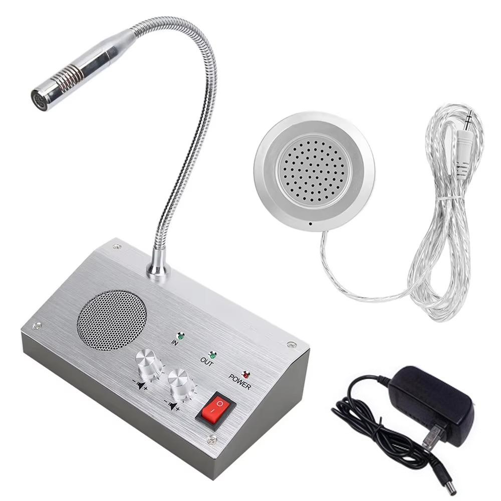 Loud Outer Microphone Counter Speaker System Wired Microphone Interphone System  Office Window