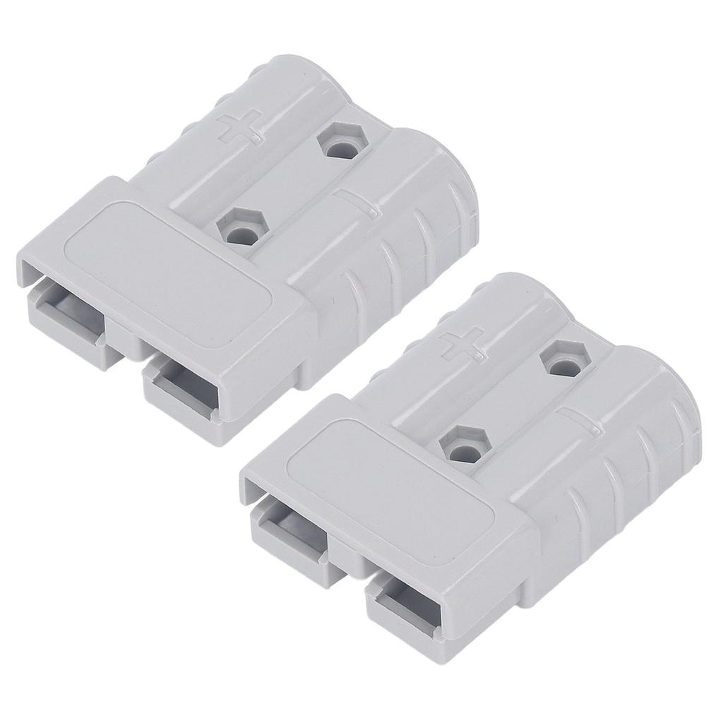 2 Set Battery Quick Connector Kit PC Shell Silver Plated Copper Terminal Battery Quick Connect Disconnect Plug 50A 600V