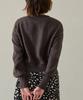 WIOE Basic Round Knit Cardigan_Choco Brown