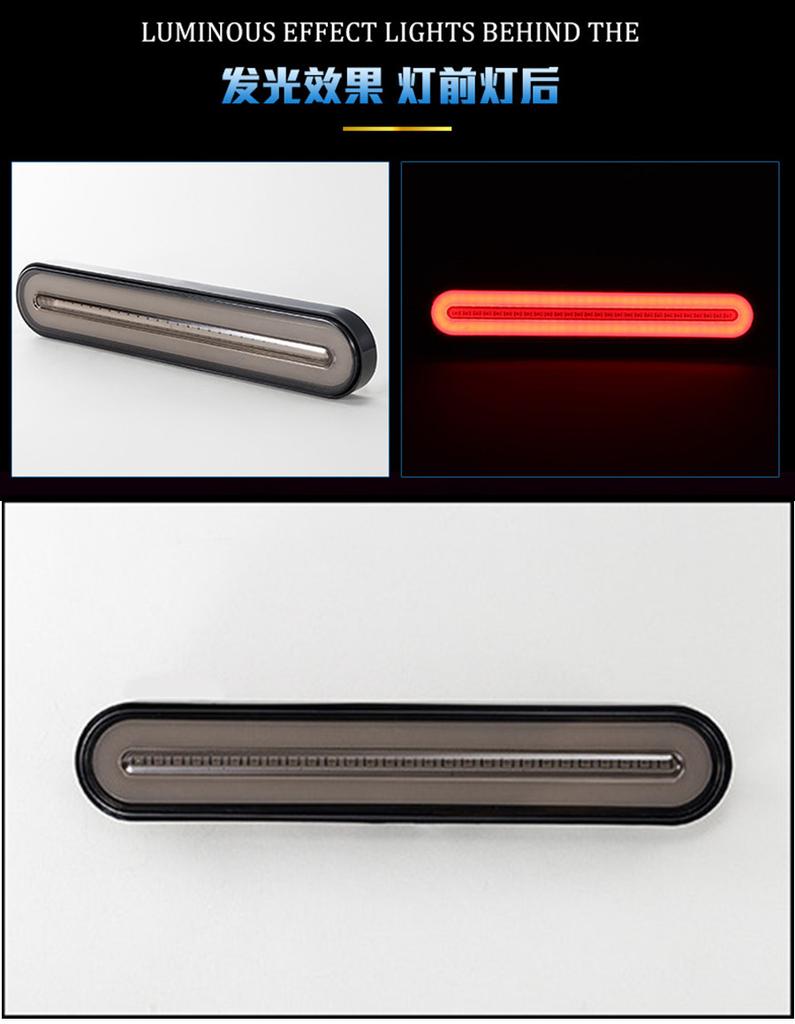 2x Halo Neon 100 LED Dual Colors Car RV Trailer Truck Stop Flowing Turn Signal Brake Rear Tail Light