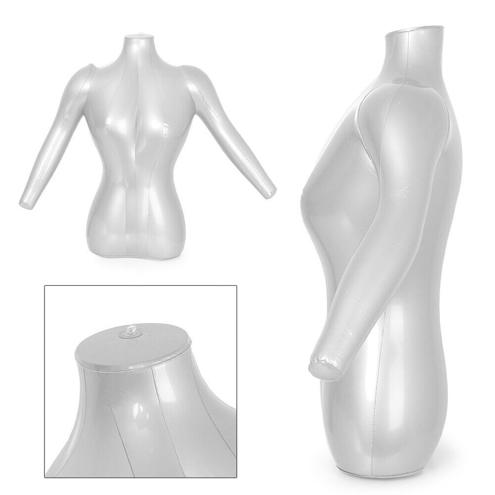 PVC Ladies Half Body Arm Inflatable Mannequin, Great for Displaying Tops and Jewelry, Compact and Affordable Design