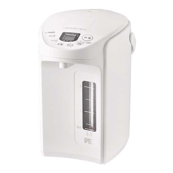Tiger Vacuum Co., Ltd. Tiger VE Electric Vacuum Bottle, Tokuko-san, PIQ-G300, Cool White