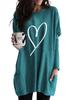 Women's Sweatshirt Women's Long Tunic with Pockets Loose Fit Fashion Printed Logn Sleeve Top