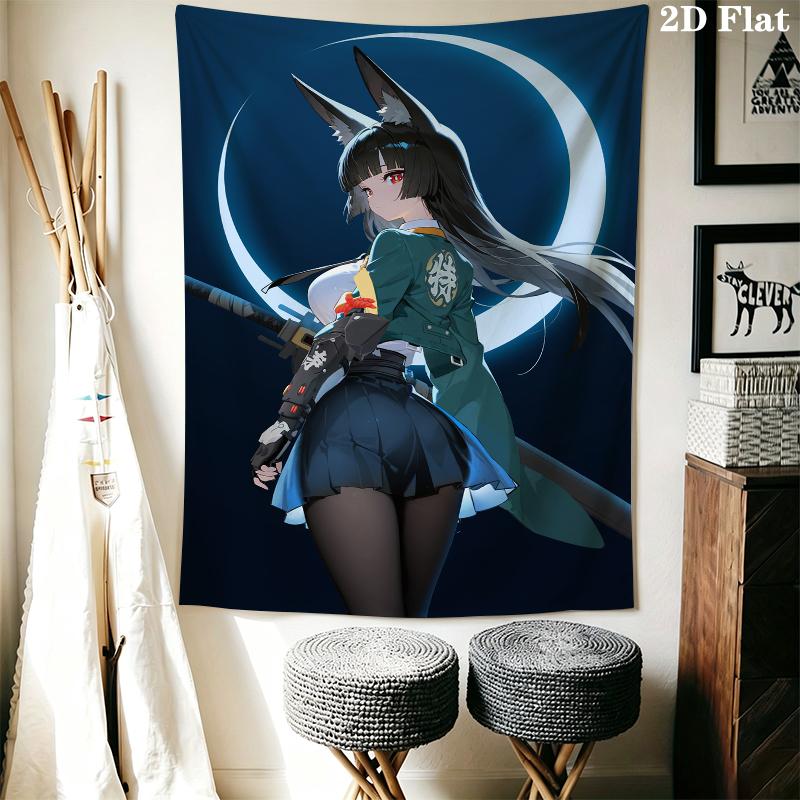 Zenless Zone Zero Wall Tapestry Aesthetic Wall Hanging Printed Fabric Blanket Decorative Tapestries for Bedroom Living Room Home Decor