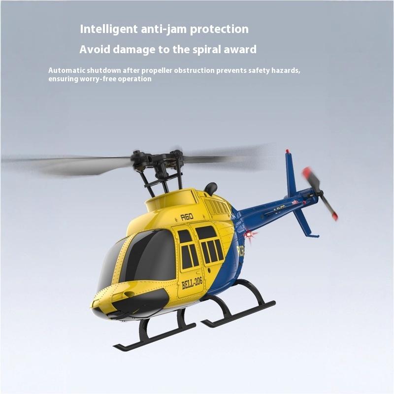 A60 Rc Plane Helicopter 2.4g 6-Aixs Gyroscope 6ch Altitude Hold Optical Flow Bell 206 Mini Remote Control Helicopter Toys For