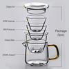 BORREY Travel Tea Set Portable Glass Teapot Infuser Set For Loos Tea Heat-resistant Glass Teapot With Travel Bag Kung Fu Tea Set