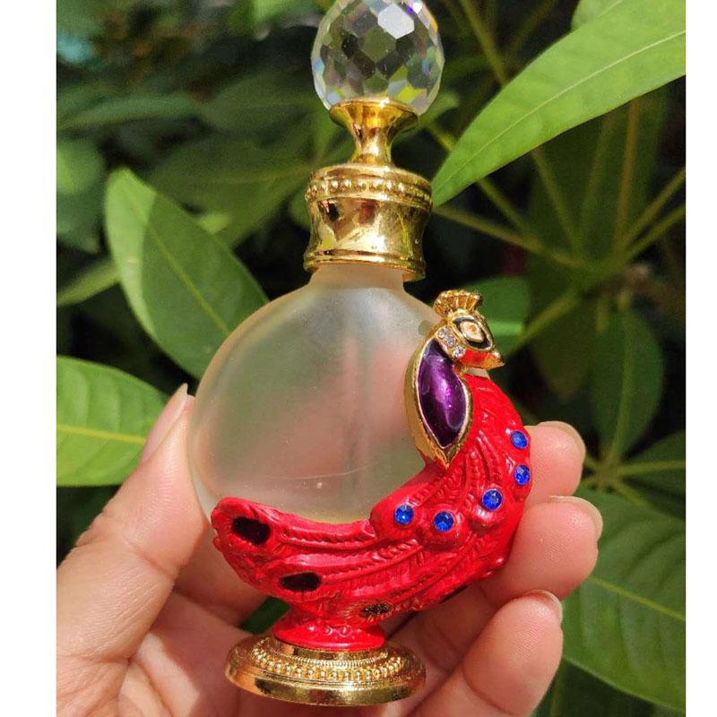 Peacock-Style 12ml Perfume Bottle, Dubai-Inspired Fragrance Container