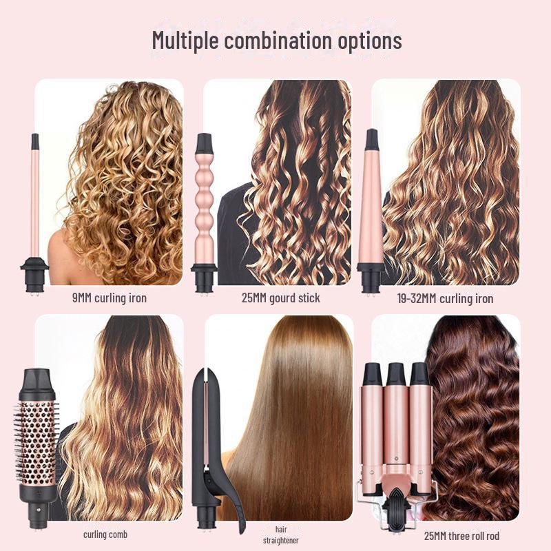 19mm Three-in-One Curling Iron Set for Salon-Quality Big Waves