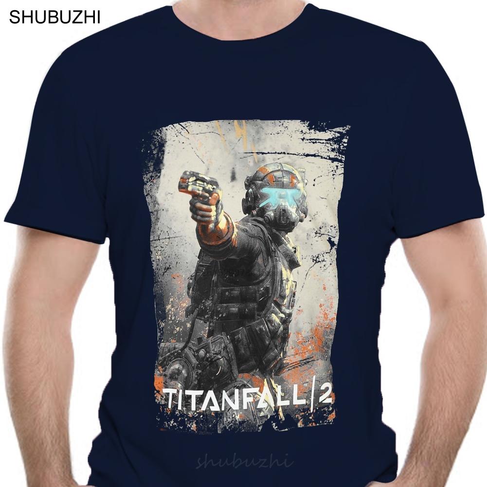 

Top Tee Shirt Short Sleeve Hipster Tees Titanfall 2 T Shirt Mens Black Casual Wear Top Tee S