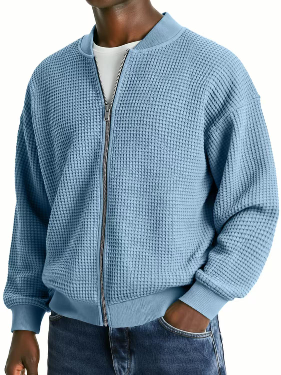 

Men s European Half-Zip High Neck Hoodie, Spring/Autumn Style S небо синє кольору