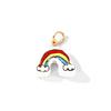 2 Pcs Ceramic Charms Multicolor Flower Rainbow Hand Drawing Double Sided Brass 18K Gold Plated Pendants For DIY Necklace Making