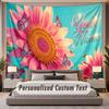 Floral Garden (95) Theme Personalized Tapestry Custom Name Text Wall Hanging Tapestry Home Background Decoration