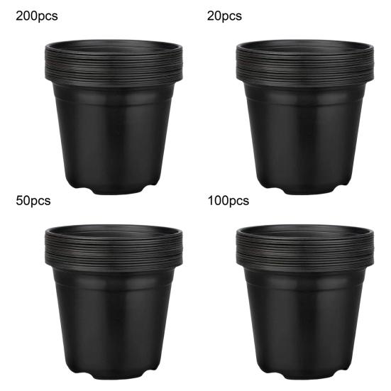 Seedlings Pots with Drainage Holes Plastic Plant Nursery Pots Seeds Starter Pots for Succulents Flowers Herbs Transplanting Indoor Outdoor Gardening