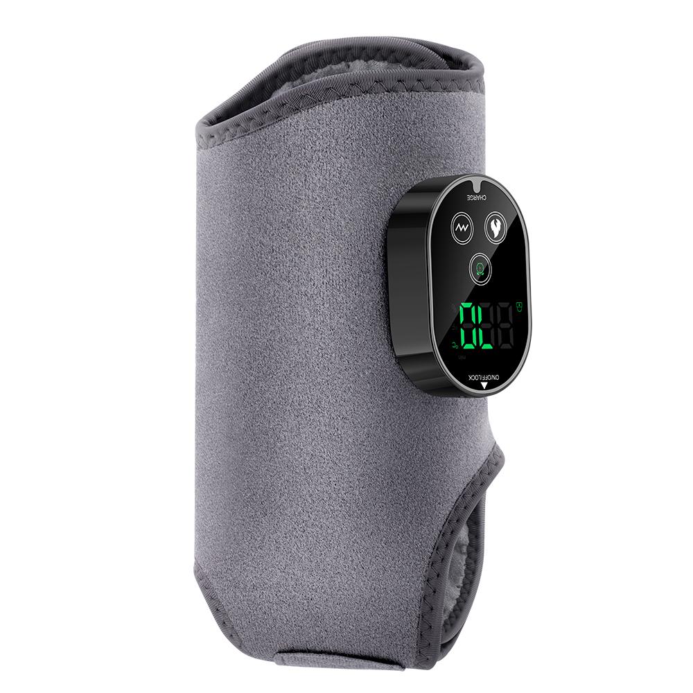 2-in-1 Foot Ankle Massage Belt Heating Vibration Multi-Area Massager with Extension Strap Thermal Relaxation Hot Compress Braces