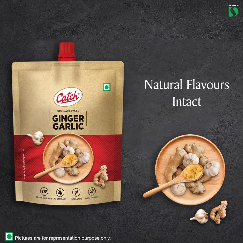 Catch Ginger Garlic Paste 200 g Pack | Ready To Use Thick Grainy Paste For Curries Gravies & Everyday Cooking | Fresh Flavor No Added Color