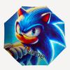 1PC Sonic the Hedgehog - Custom Name Automatic Folding Umbrella - Compact 8-Rib Design, Durable Plastic & Iron, Daily Use S0106025