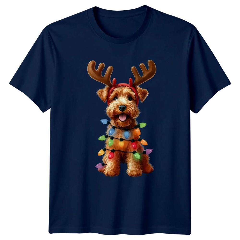 Dog Reindeer Christmas Holidays Unisexs TShirt Unisexs Graphic Tee
