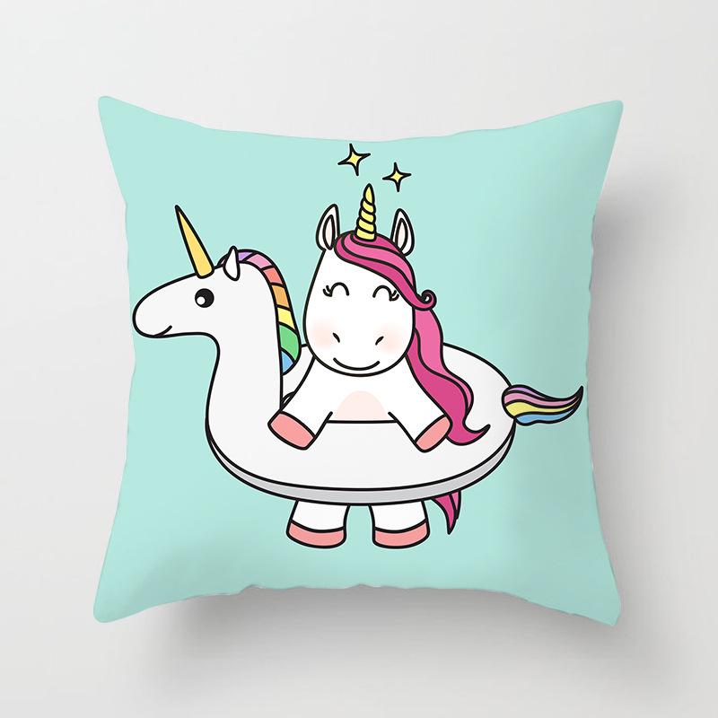Internet Celebrity Cute Animal Pillow Cover Living Room Sofa Cushion Cover Bedside Pillow Cover