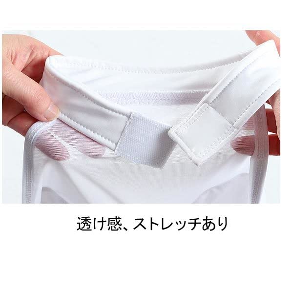 052da Short Top A-Queen See-Through (F, White)