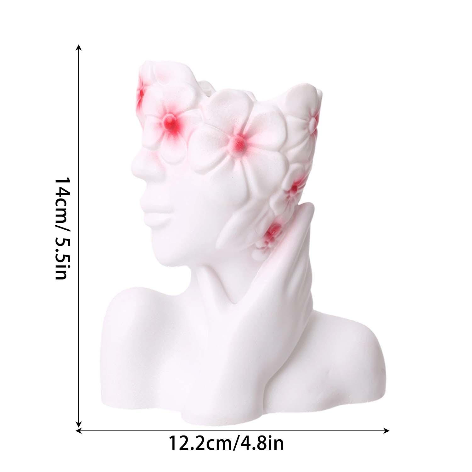 

Vinyl Figure Body Art Holders Body Art Makeup Brush Storage Tank Artistic Girl Profile Creative Desktop Eyeliner Pen Box