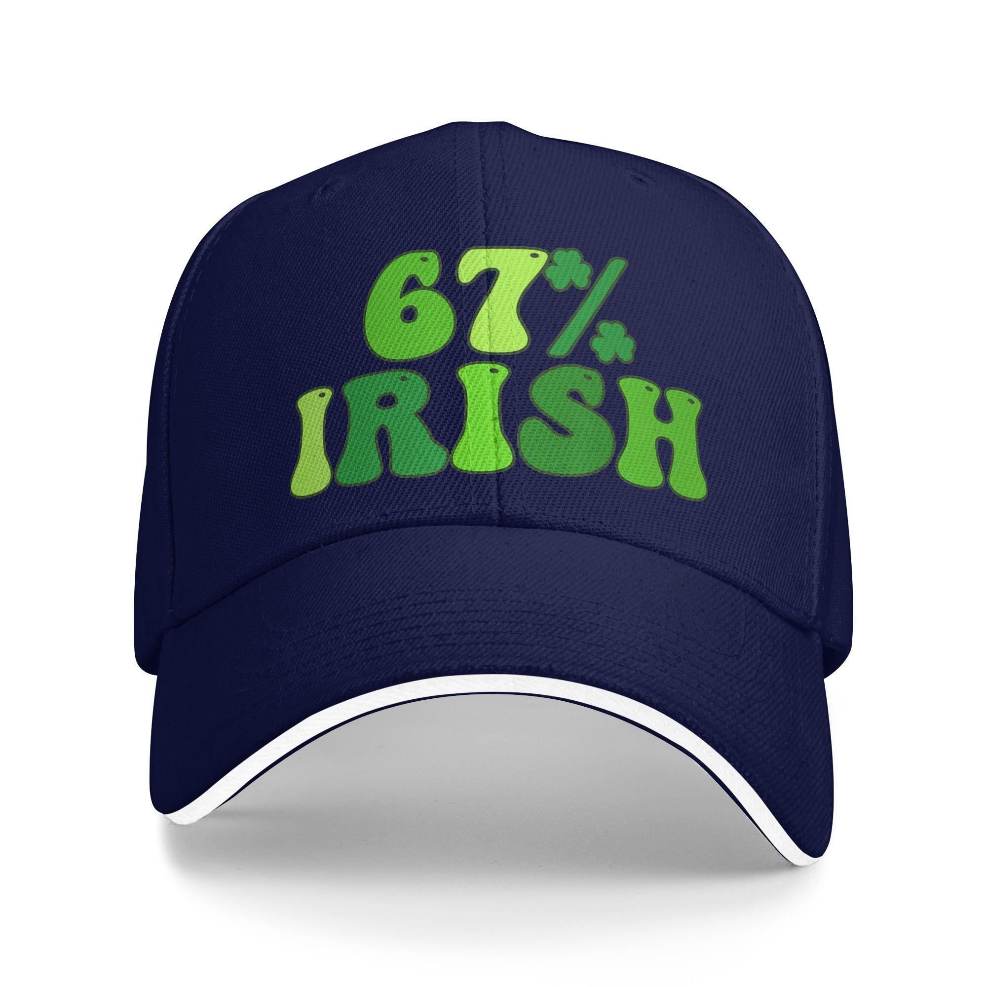 

67 Percent St Patricks Day 6 7 Six Seven Meme Irish Baseball Cap Spring Fashion Trucker Hat For Men Outdoor Gym Baseball Caps One Size темно-синий
